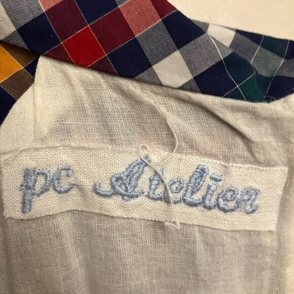 Checked A-Line Dress With Red Buttons - Picture 6 of 8